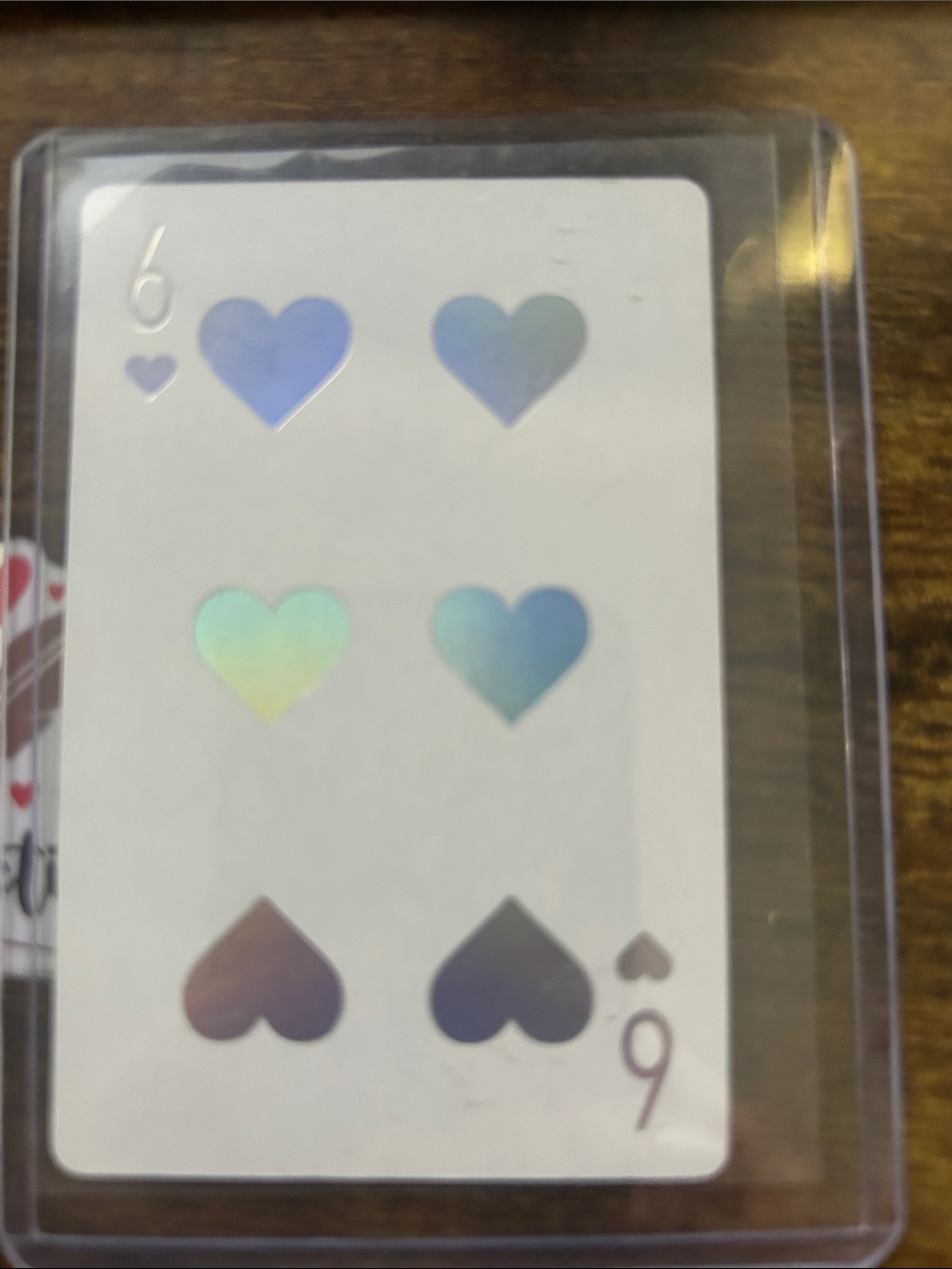 Joy Dior Holographic Blue Hearts Playing Card - Home Games
